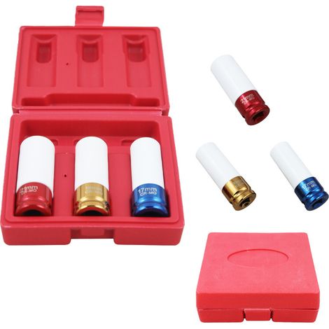 SWANEW 3 pezzi. Bussole a percussione 17/19/21 mm 1/2" Bussole per montaggio su cerchio