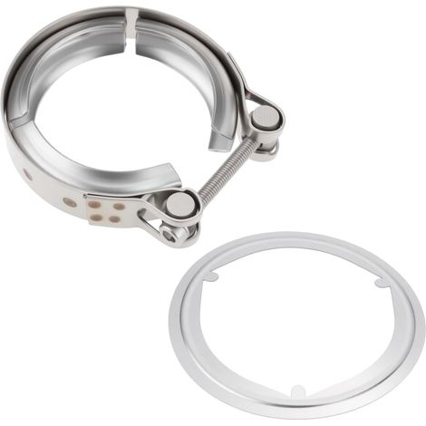 Joint de Pot d'échappement Et Collier de Serrage en V de 75 mm en Acier Inoxydable Compatible avec A1 A3 7H0253115B 1K0253115T (1/5)