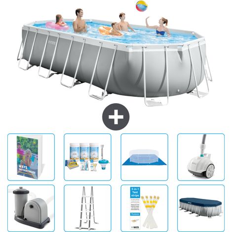 Prism Frame Pool Oval - 610x305x122 cm - 9-teilig S658