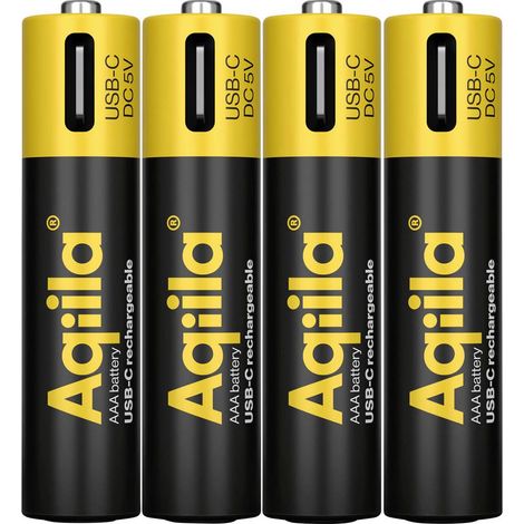 Aqiila AAA Batteria ricaricabile USB-C ® Li-Ion 600 mAh 1.5 V 4 pz.