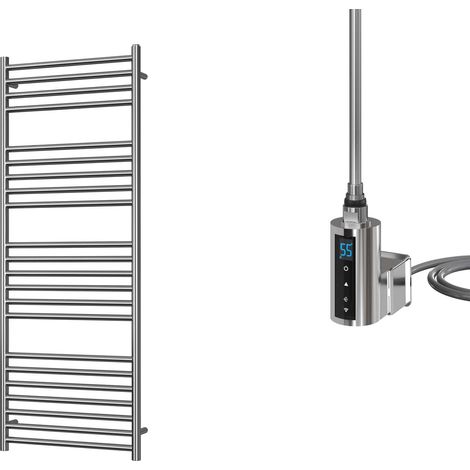 Aston - Stainless Steel Electric Towel Rail H1400mm x W500mm Straight 400w Thermostatic WIFI (1/2)