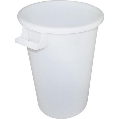 BIDONE IMMONDIZIA SOVRAPPONIBILE Lt 50 - Ø 41 x  h 49 cm - bianco  - ICS