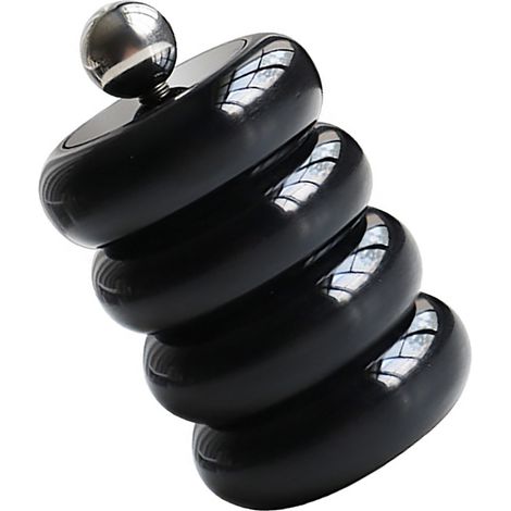 Wattepadhalter im nordischen Stil, antistatischer Wattestäbchenspender, donut-förmige Make-up-Aufbewahrungsbox mit schwarzem Deckel, 4 Ebenen (1/5)