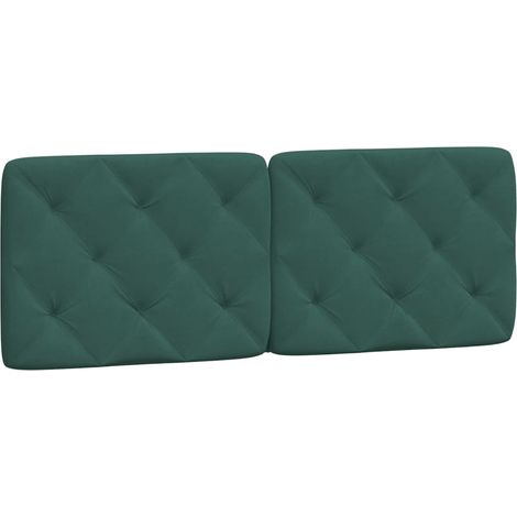 Coussin de tête de lit vert foncé 140 cm velours CFW43603 (1/5)
