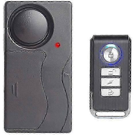 Alarma inalámbrica por vibración, alarma antirrobo, compatible con bicicletas/motos/coches/vehículos/puertas/ventanas. (1/4)