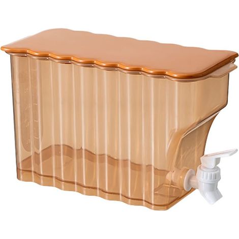 Pichet d'eau froide avec robinet, pichet hermétique pour réfrigérateur, orange (1/5)