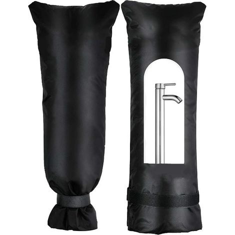 QAZQA Housse de Protection Robinet Extérieur,Anti-Gel/Neige/Pluie/Givre,Housse pour La Protection Hivernale Robinets Jardin Couverture Isotherme Thermique (Color : Black-70 x 38cm, Size : 2pc)