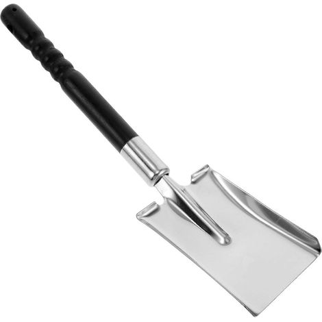 Pelle à charbon robuste en acier inoxydable pour cheminée, jardinage, poêle, barbecue et plantation. (1/5)