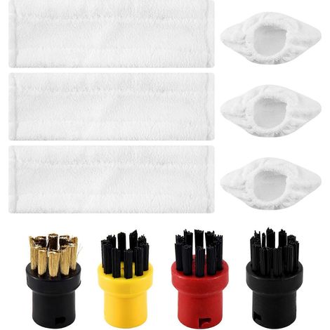 Dampfreinigungstücher für Kärcher Easyfix SC2, SC3, SC4 und SC5 Dampfreiniger, Mikrofaser-Bodentücher, Kupferbürsten (1/5)