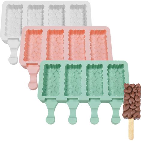 Moule À Glace En Silicone - Sans BPA - Réutilisable - Pour Jus Yaourt Purée - 6 Emplacements - Avec Couvercle Et Bâtonnets (1/5)