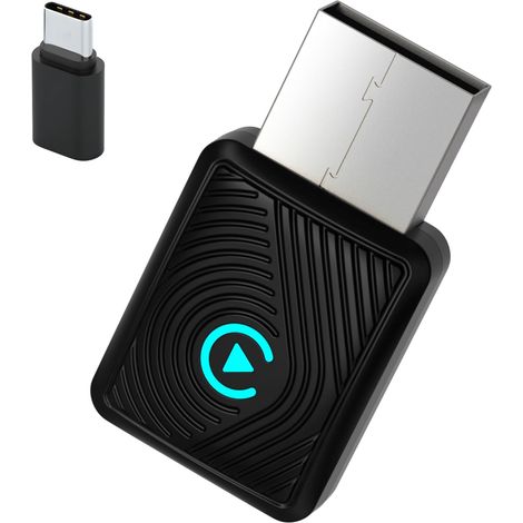 Boîtier de connectivité CarPlay filaire/sans fil pour voiture, boîtier intelligent et portable pour Android et Apple. (1/5)