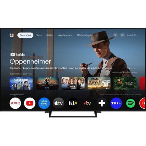 Téléviseur CONTINENTAL EDISON CELED75SVQLD26B6 75" QLED UHD 4K Google TV HDR10 Noir (1/5)