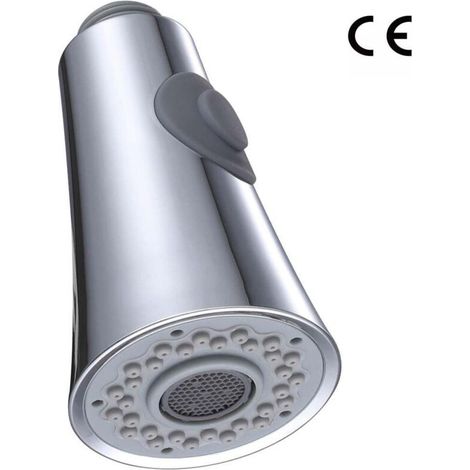 Douchette Robinet Cuisine 2 Jets Tête de Robinet de Rechange Douchette pour Robinet Remplacement Douchette pour Mitigeur Cuisine, placage, G1/2"/61001 (1/5)