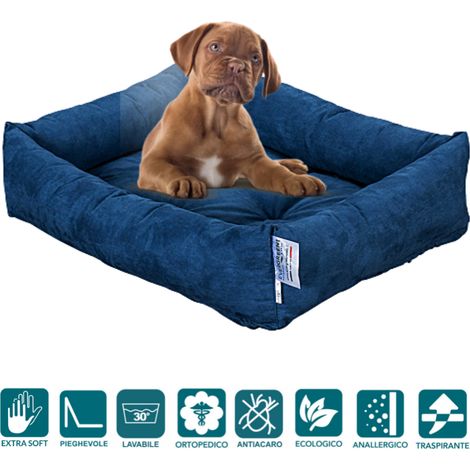 EVERGREENWEB - Letto per Cani 65x85 cm taglia Media, Imbottitura in Schiuma Waterfoam Morbido Lavabile in Lavatrice, Cuccia da Interno con Cuscino Sfoderabile, Materasso per tutti Animali Domestici (1/5)