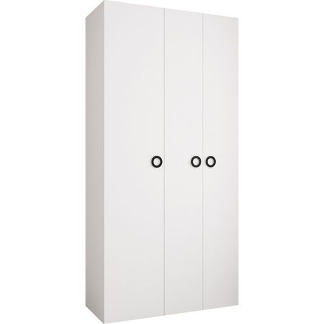 Armoire Hartford 544, Blanc, 246x120x42cm, Portes d'armoire: Avec des charnières, Nombre d'étagères: 6 (1/5)