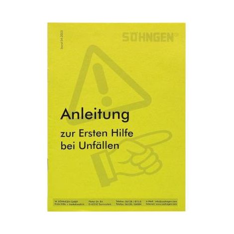 Erste Hilfe Anleitung ® 14,7 x 21 x 0,2 cm (B x H x T) ® 14,7 x 21 x 0,2 cm (B x H x T) (1/2)