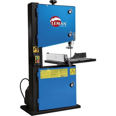 Leman – Scie à ruban 250 mm – Moteur asynchrone silencieux – Table inclinable à 45° – Guide de refente positionnable