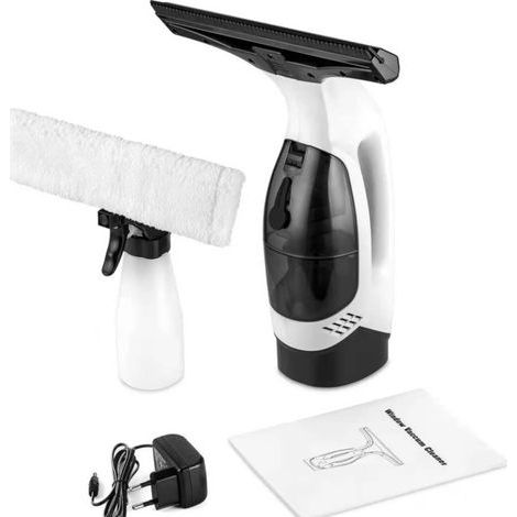 Nettoyeur Vitres Electrique Aspirateur à Batterie rechargeable avec réservoir amovible, vaporisateur, essuie-glace de rechange (1/5)