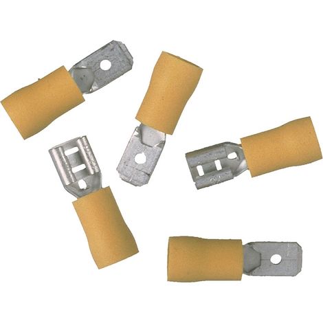 Terminali isolati maschio+femmina gialli 10 pz.