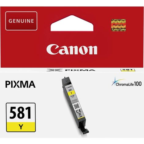 Cartouche Canon CLI581 jaune pour imprimante jet d'encre