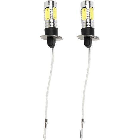 2x H3 Super Brillant COB LED Blanc Jour Brouillard Feu Stop Clignotant DRL Lampe Voiture (1/5)