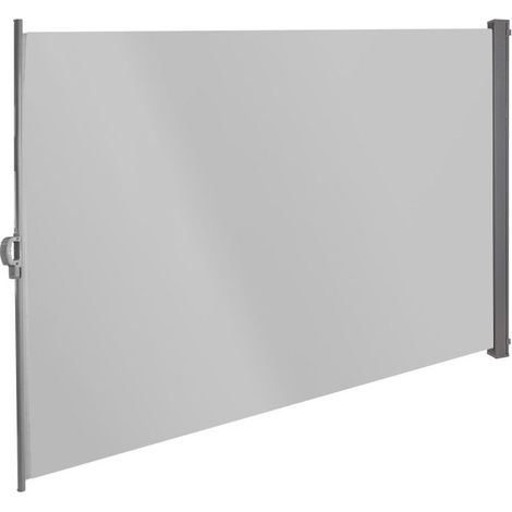Store latéral 160 x 300 cm - Gris / Brise-vue rétractable
