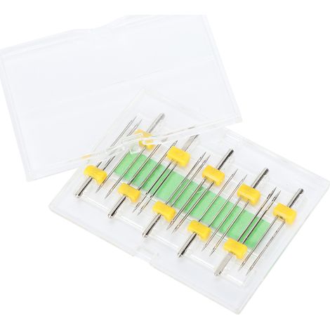 10 aiguilles doubles pour machine à coudre, assortiment de tailles, accessoires de couture professionnels (1/5)