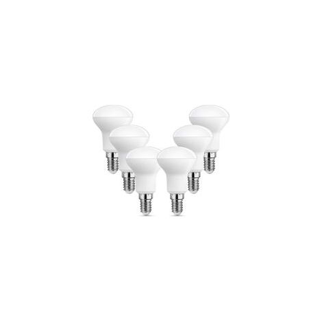 6,5-W-E14-R50-LED-Reflektorlampen, entspricht 60-W-Glühlampen, 6500 K Kaltweiß, 806 lm, nicht dimmbar, 6er-Pack (1/5)