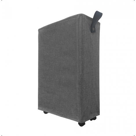 40L Panier à Linge Roulette, Corbeille a Linge Portable en Tissu, Panier a Linge Pliable avec Poignée, Panier a Linge Extra Plat, Bac a Linge Sale (1/5)