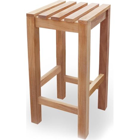 Tabouret de bar en teck grade A haute 73 cm Tabouret de bar en bois (1/5)