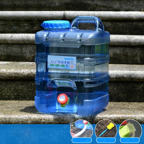 Seau d'eau pure PC, réservoir de stockage d'eau portable 20L, grand contenant pour camping, pique-nique, voyage en voiture, baril extérieur à haute capacité (1/5)