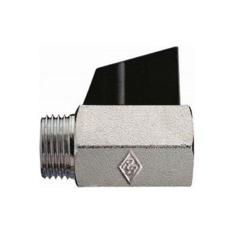 VALVOLA A SFERA FILETTATURA MF SABBIATA E CROMATA CON MANIGLIA 3/8"  DN 10  PN 10 RB