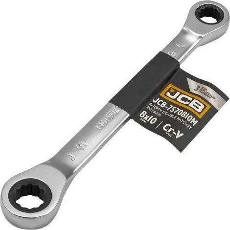 Ring Schlüssel JCB 7570810M beidseitig Ratschenmechanismus