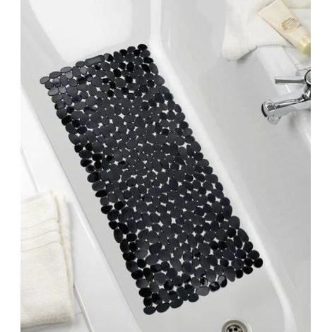 Tapis de baignoire - WENKO - Paradise - Antidérapant - PVC - 71x36 cm - Noir (1/2)