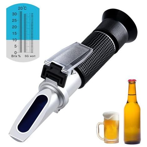 Brix Refractometer, Dual Scale, ATC Function, For Brewing Beer and Wine (1/5)