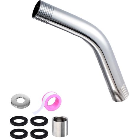 Rallonge Pommeau de Douche, Extension Bras de Douche, Extension de Pommeau de Douches Réglable avec Angle 45° Rallonge Douche-Mural pour Salle de Bain (1/5)