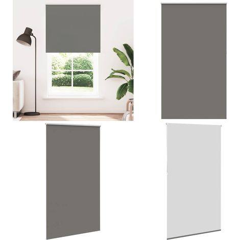 vidaXL Verdunkelungsrollo Grau 140x230cm Stoffbreite 136,6cm Polyester (1/5)