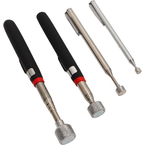Ensemble de 4 outils de ramassage magnétique télescopiques rétractables : 15 lb, 10 lb, 3,5 lb et 1,5 lb. (1/5)
