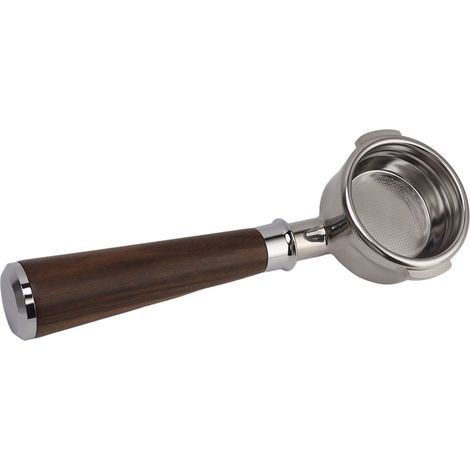 58-mm-Schaumfreier Siebträger, geeignet für Kaffeemaschinen, doppelseitiger Siebträger, Edelstahl, Typ A, schwarz, säurearm (1/5)