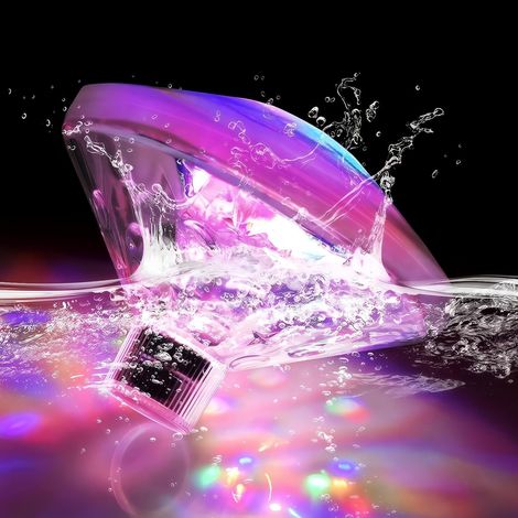 Lumières flottantes pour jacuzzi, 7 modes, lumières de piscine flottantes disco colorées étanches, lampe sous-marine décorative pour l'heure du bain, les étangs, les fêtes de piscine (1/5)