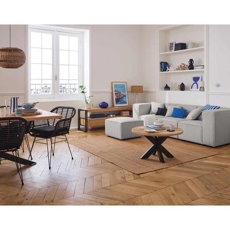 Arty - 3-sitzer modulares sofa - cord - hellgrau