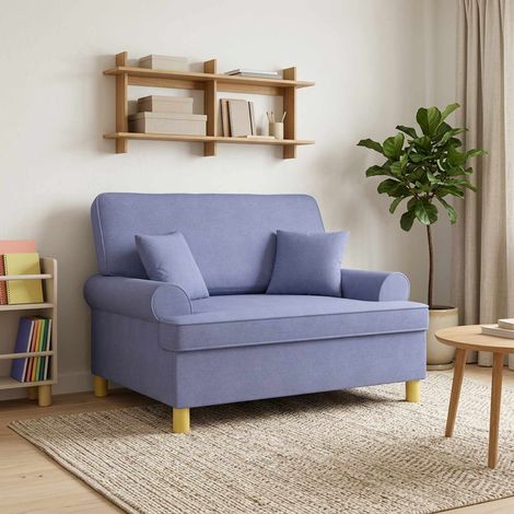vidaXL Fauteuil XXL avec coussins Bleu denim Tissu (1/5)