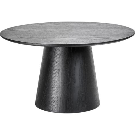 Mesa de centro tablero de MDF chapada diseño moderno 80 x 80 cm negro Wando (1/5)