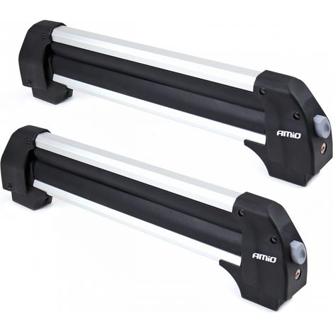 Portaequipajes de techo para esquís y tablas de snowboard, corto, 570 mm, SSR-01S, amio-02590 (1/5)