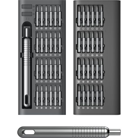 Lntyq Ensemble de tournevis de précision 51 en 1, ensemble de tournevis portable avec 48 embouts magnétiques, tournevis hexagonal pour téléphone, ordinateur portable, PC, montre, lunettes (1/5)