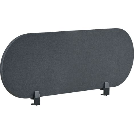 Pannello Divisorio Fonoassorbente per scrivania in PET grigio scuro 120 x 40 cm Sparky (1/5)