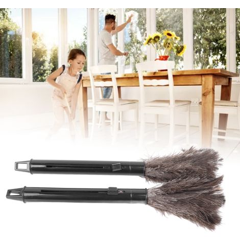 Plumeau à Poussière Retractable - 2 Unités avec Plumes d'Autruche et Manche Longue pour Nettoyage Maison (1/5)