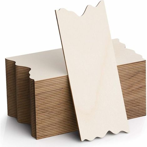 Unfinished Wooden Panels Rectangular Wooden Plate Wooden Pieces Ornaments 20pcs (1/5)