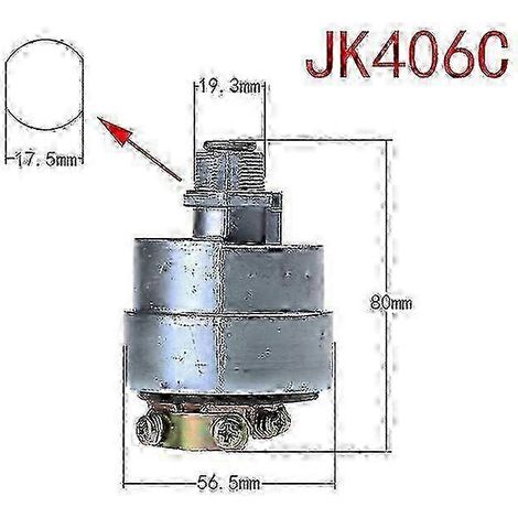 Compatible avec deux modèles de commutateurs d'allumage de préchauffage pour véhicules automobiles et d'ingénierie, avec 2 clés (JK406C : 56,5 mm x 80 mm, JK412 : 56,5 mm x 82 mm). (1/5)