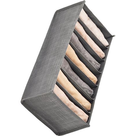 Organisateur de tiroir à vêtements, boîte de rangement multifonctionnelle pour sous-vêtements et pantalons, séparateurs pour placard et chambre (1/5)